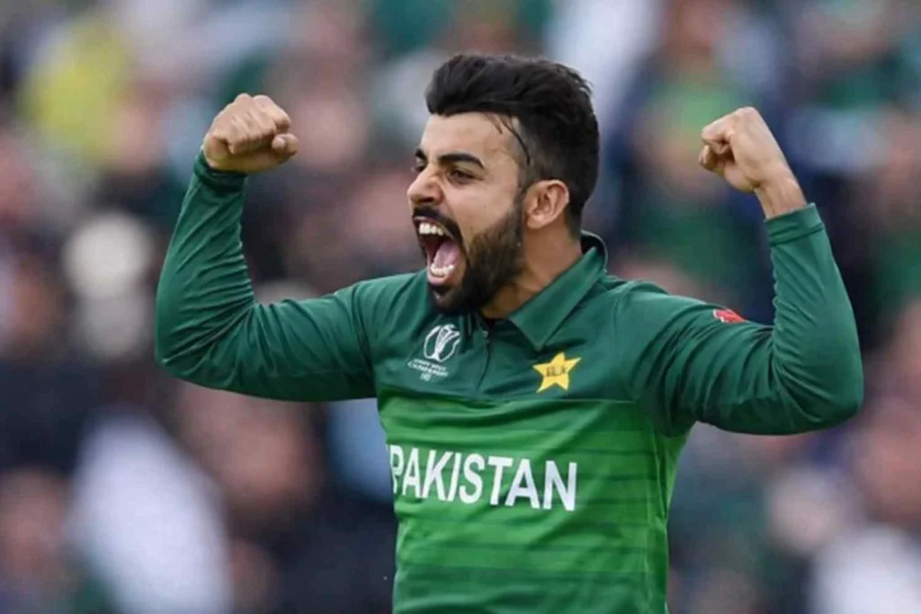 Shadab Khan celebrating a wicket against Sri Lanka in the 1st T20I at Dambulla, January 2026.